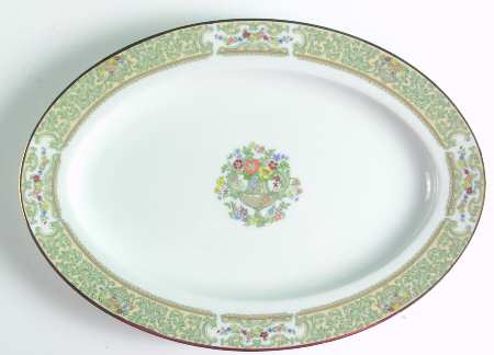 Summer Bouquet 14" Oval Serving Platter