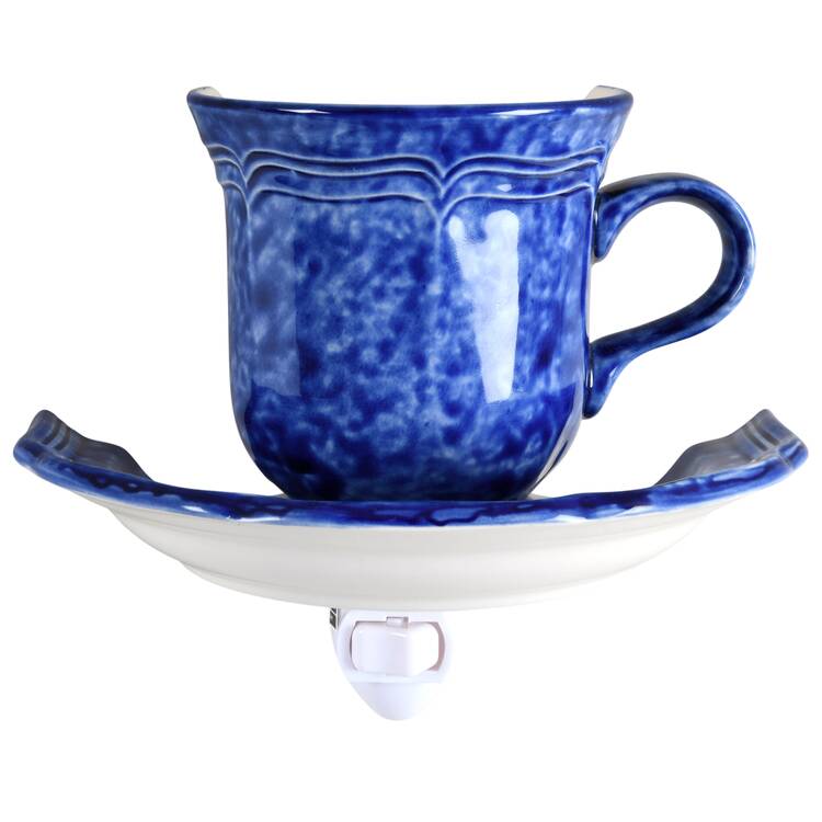 Sundown Blue 4 3/8"-4 5/8" Night Light/Cup & Saucer HC