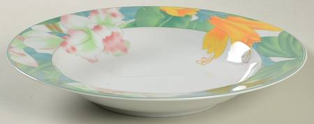 Summer Bloom Rim Soup Bowl