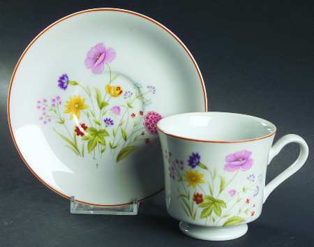 Summer Melody Footed Cup & Saucer Set