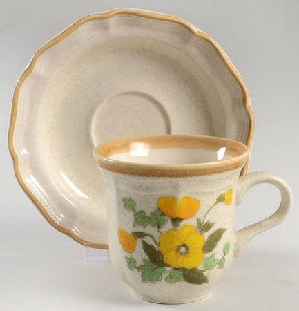 Sunshine Flat Cup & Saucer Set