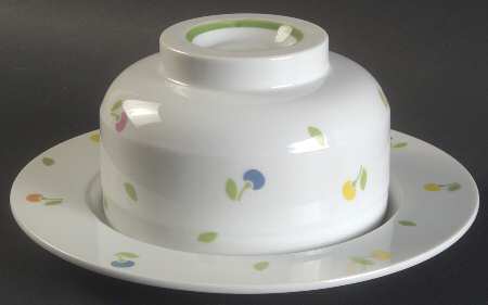 Summer Scene Round Covered Butter