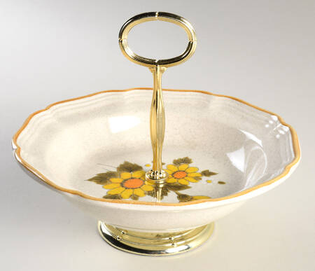 Sunny Side 6"-7" Handled Footed Nut Dish HC