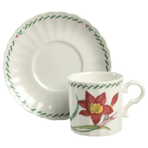 Summer Symphony Flat Cup & Saucer Set