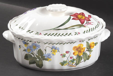 Summer Symphony 1.5 Quart Oval Covered Casserole