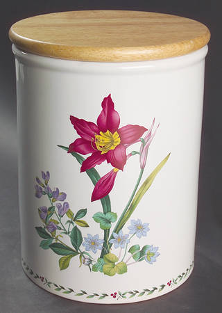 Summer Symphony Extra Large Canister & Wood Lid