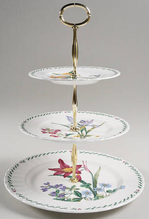 Summer Symphony 13 7/8"-14 1/4" 3-Tiered Serving Tray(DP,SP,BB) HC