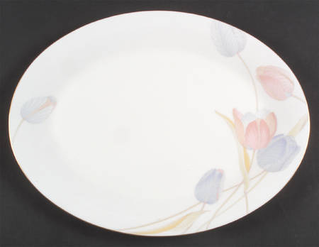 Swiss Garden 14" Oval Serving Platter