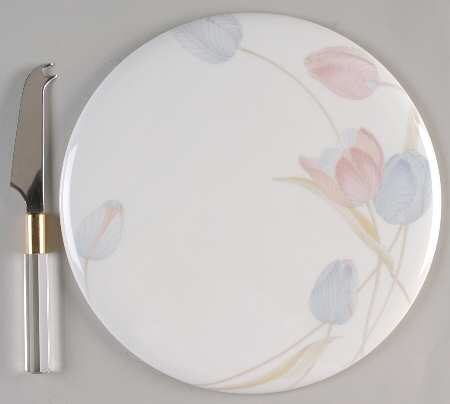 Swiss Garden 2 Piece Cheese Dish and Knife Set