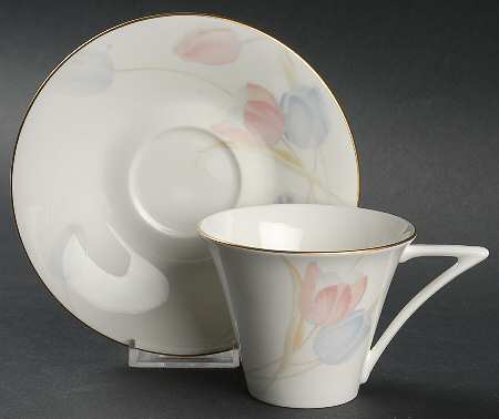 Swiss Garden Flat Cup & Saucer Set by Mikasa