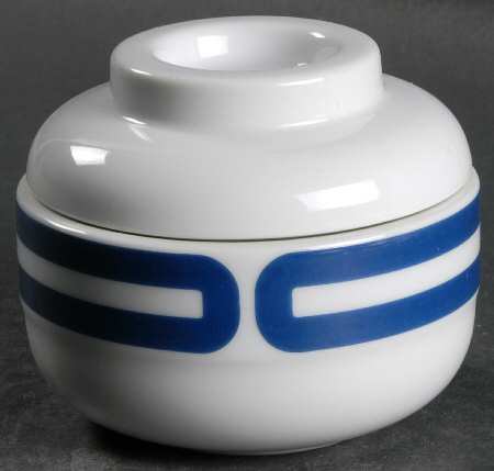 Tangent Blue Sugar Bowl & Lid by Mikasa