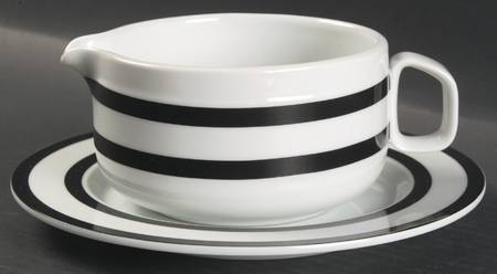 Tangent Black Gravy Boat & Underplate
