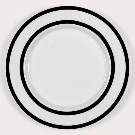 Tangent Black Dinner Plate