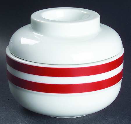 Tangent Terra Cotta Sugar Bowl & Lid