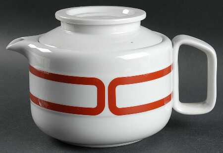 Tangent Terra Cotta Teapot & Lid