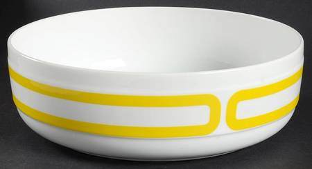 Tangent Yellow 9" Round Vegetable Bowl