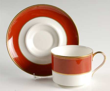 Tawny Port Flat Cup & Saucer Set