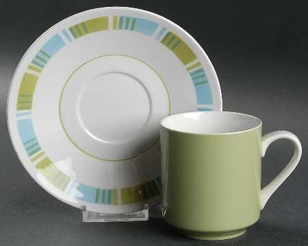 Tartan Flat Cup & Saucer Set