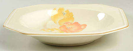 Tall Tulips Rim Soup Bowl