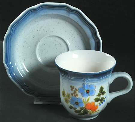 Tender Blossoms Flat Cup & Saucer Set