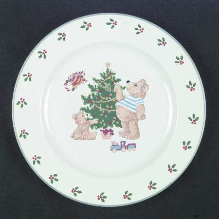 Teddy's Christmas Dinner Plate