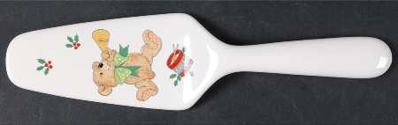 Teddy's Christmas Solid Ceramic Pie/Cake Server