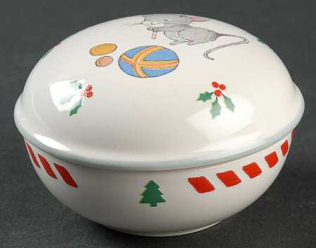 Teddy's Christmas 3" Round Box & Lid