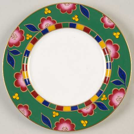 Tea Ceremony Ming Green Bread & Butter Plate