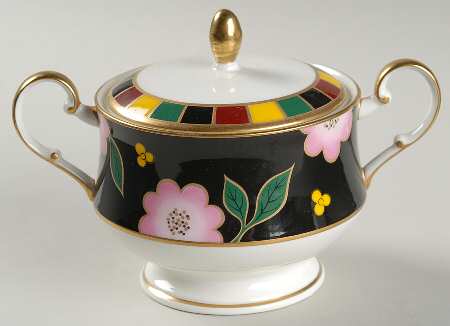 Tea Ceremony Onyx Sugar Bowl & Lid