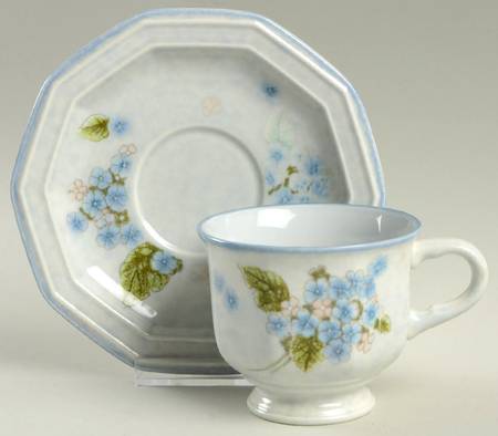 Terrazzo Blue Footed Cup & Saucer Set