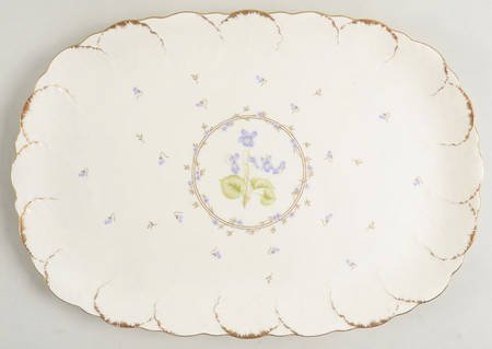 Tender Violets 14" Oval Serving Platter