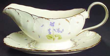 Tender Violets Gravy Boat & Underplate