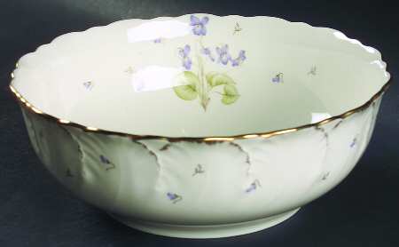 Tender Violets 9" Round Vegetable Bowl
