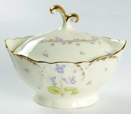 Tender Violets Sugar Bowl & Lid