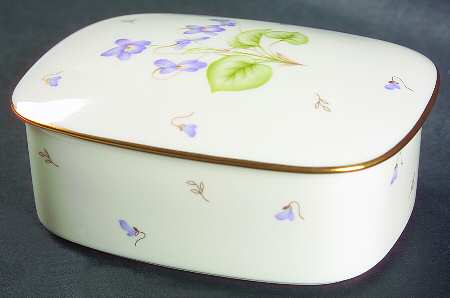 Tender Violets Rectangular Box with Lid