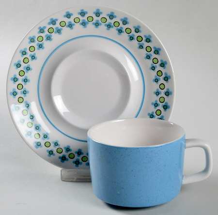 Tiny Bubbles Flat Cup & Saucer Set
