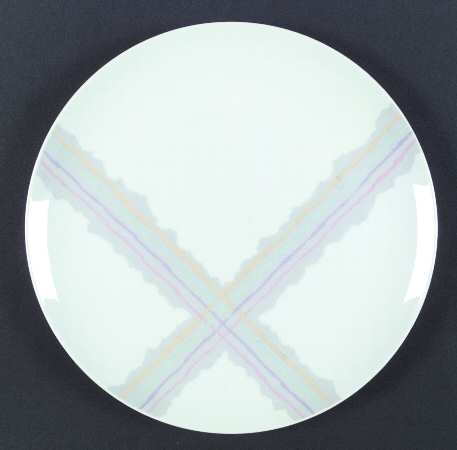 Torn Plaid Dinner Plate