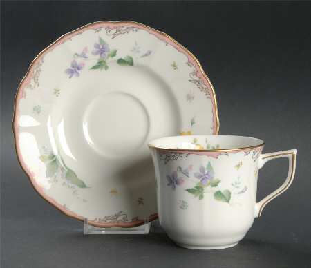 Touch of Spring Flat Cup & Saucer Set