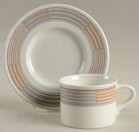 Tracings Flat Demitasse Cup & Saucer Set