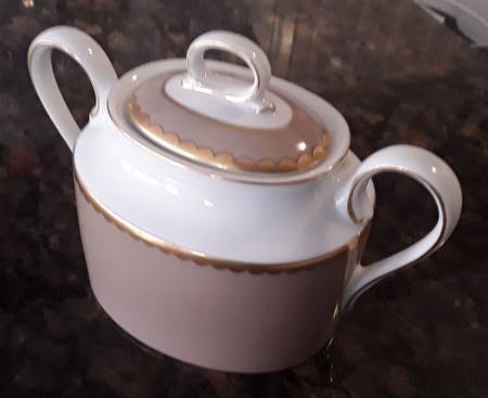 Travertine Sugar Bowl & Lid