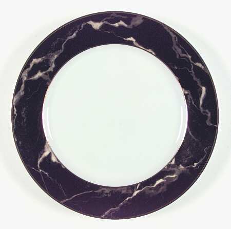 Travertine Black Dinner Plate