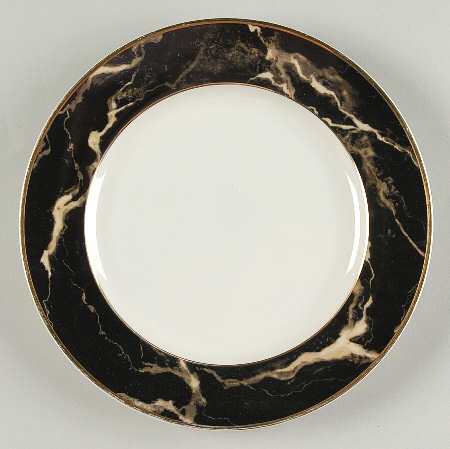 Travertine Black Salad Plate