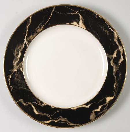 Travertine Black 12" Chop Plate (Round Platter)
