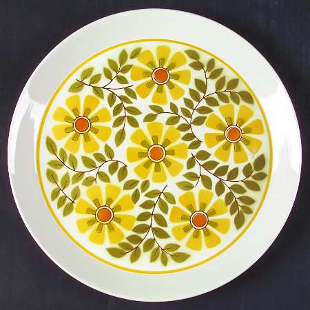 Trellis Yellow 12" Chop Plate (Round Platter)