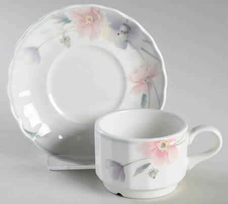 Tremont (CAJ03, Maxima) Flat Demitasse Cup & Saucer Set