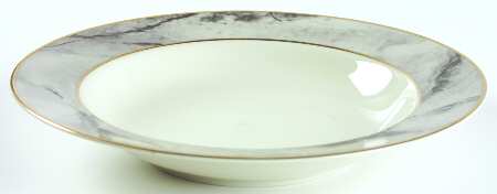 Travertine Gray Rim Soup Bowl