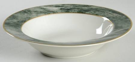 Travertine Green Rim Fruit/Dessert (Sauce) Bowl