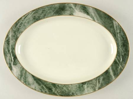 Travertine Green 14" Oval Serving Platter
