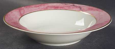 Travertine Rose Rim Fruit/Dessert (Sauce) Bowl