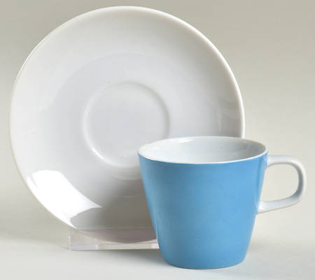 Turquoise Flat Demitasse Cup & Saucer Set